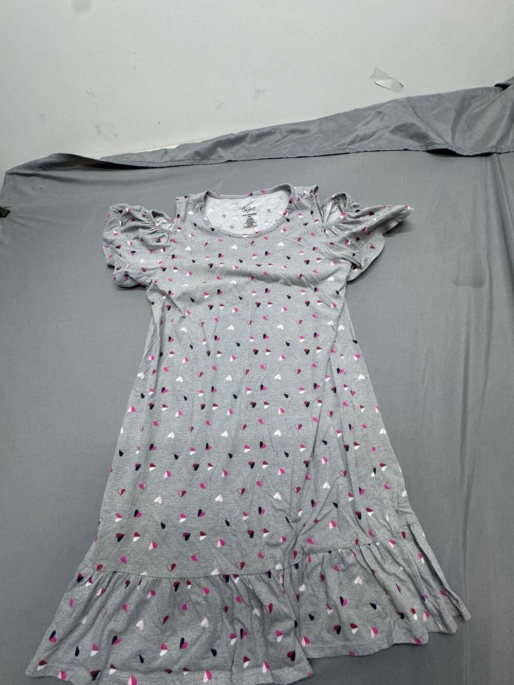 Catz Street Cold-Shoulder Dress Size Extra Extra Large 20 1/2 Grey Hearts